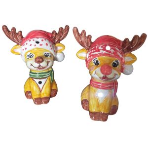Renne natalizie con luce led cm 12