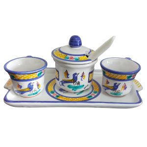 Set completo 2 tazze,zuccheriera e vassoietto